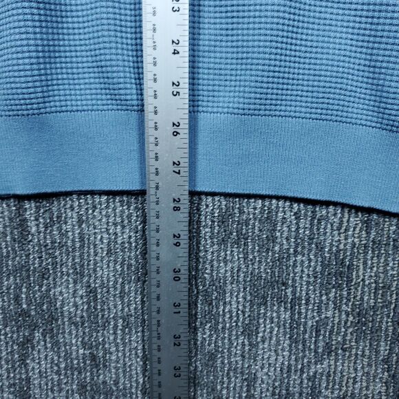 PJ Paul Jones Polo Shirt Mens XXL Blue Knit Short Sleeve Retro Textured Viscose - Picture 8 of 11